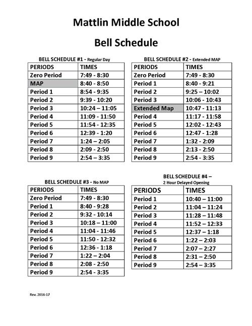 Bell Schedules 